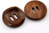 PEPPERLONELY Brand 50PC Brown 2 Hole Scrapbooking Sewing Wood Buttons 30mm (1-1/6 Inch)...