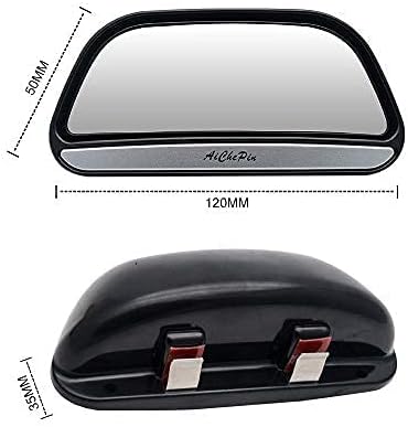 2Pcs Car Van Rectangular Blind Spot Mirror Towing Reversing Driving Stick On Adjustable Wide Angle Blind Spot Mirror for Car Van Towing Caravan...
