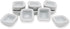 ½" Inch Wide White Square Ceramic Bowls Set Of 10 Pieces Tiny Tableware - Miniature Tray Plate Crockery Cutlery Kitchen Utensil Hand Made Painted ...