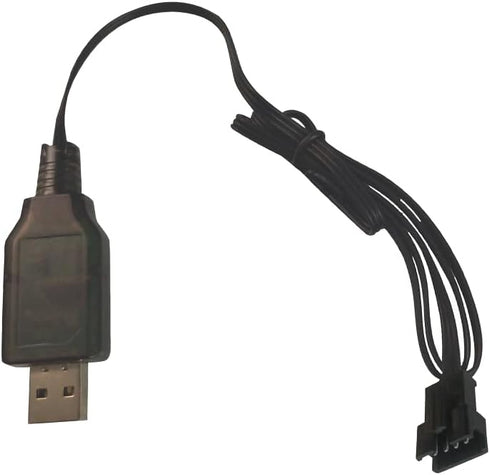 SM-4P Charger for RC Car 7.4V Li-ion Battery, USB Charging Cable 2-Pack...