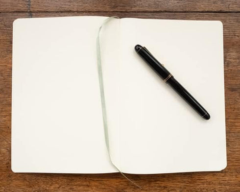 Tomoe River 68gsm Cream Paper Notebook 192 Blank Plain Pages Lay Flat Binding A5 (Blank Plain Page)...