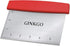 GINKGO Bench Dough Scraper Chopper Stainless Steel Kitchen Utensil Multipurpose Pastry/Food Cutter Scraper Tool for Cake, Pizza, Bread, BBQ - Red...