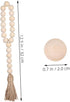 Garneck Wood Bead Garland,Farmhouse Tassels Beads, Rustic Country Decor Prayer Beads for Home Door Knob Christmas Decoration (1 Pack) (1pack) (3pa...