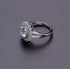 MAIHAO Sparkling 925 Sterling Silver Pink Crystal Diamond Ring Inlaid Green Topaz Color Treasure Engagement Ring Wedding Party Jewelry Size 6-10 (...