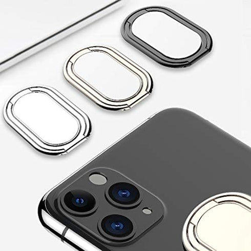 Phone Ring Holder Finger Kickstand Foldable Cellphone Stand 360° Degree Rotation Metal Ring Grip Holder for Magnetic Car Mount Compatible with iPh...