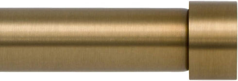 Ivilon Drapery Window Curtain Rod - End Cap Style Design 1 Inch Pole. 28 to 48 Inch Color Warm Gold...