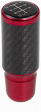 muge racing Carbon Fiber Shift Knob 6 Speeds Pattern Modified Carbon Fiber Aluminum Manual Automatic Gear Shift Knob for Vehicles with 3 Adapters ...