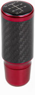 muge racing Carbon Fiber Shift Knob 6 Speeds Pattern Modified Carbon Fiber Aluminum Manual Automatic Gear Shift Knob for Vehicles with 3 Adapters ...