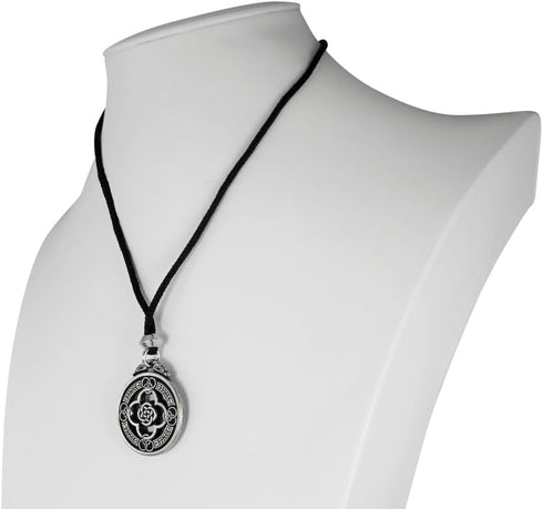 Pewter Celtic Knot Warrior Shield Pendant Necklace...