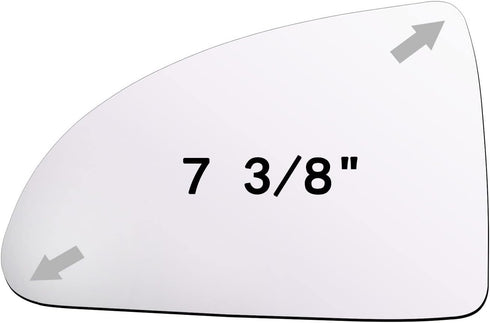 Mirror Glass fit for 2007-2010 Pontiac G5 2005-2010 Chevy Cobalt Driver Left Side Flat Replacement No Backplane Including Adhesive...
