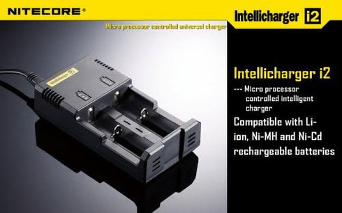 Nitecore i2 Intellicharge Charger for 18650 AAA AA Li-Ion/NiMH Battery...