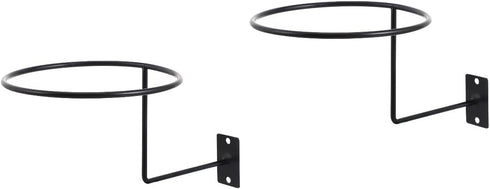 Kisangel 2 pcs Display Stand Soccer Storage Rack Basketball net Basketball Holder Rack Wall Basketball Hoop Black Shelf for Wall Exercise Ball Sta...