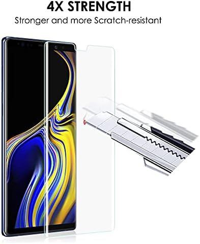 [3 Pack Galaxy Note 9 Screen Protector, UV Tempered Glass, Edge to Edge Full Screen Adhesive, Sensitive Touch, Scratch Repair, HD Display without ...