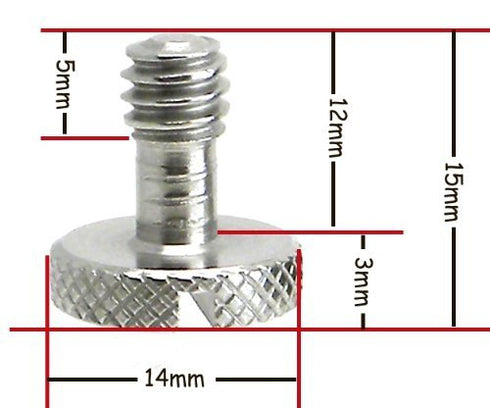 Steel Screws 1/4" Tripod Quick Release QR Plate Camera Flathead Slot Stainless SS ideal for Manfrotto / Sachtler (3 Pack)...
