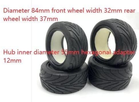 SF088 1/10 Scale Off/ON Road 4WD 2WD Buggy Rubber Wheels Rally Tires Rubber NO Rims 4PCS for KYOSHO HSP Tamiya VRX REDCAT HPI Ken SRX2 SRX4 Bandit...
