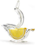 New Acrylic Manual Lemon Slice Squeezer, Portable Transparent Fruit Juicer, Elegance Bird Shape, Hand Juicer for Orange Lemon Lime Pomegranate (4P...