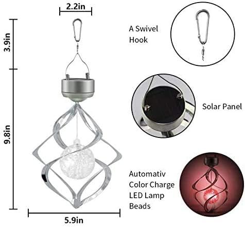 Solar Lights Outdoor Yard Decorations Wind Chimes Lights LED Colour Changing Hanging Light for Design Decoration for Garden, Patio, Balcony,Lawn B...