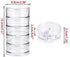 Hipiwe 2 Packs 5 Slot Clear Plastic Round Storage Jars - Art Craft Accessory Organizer Box Jewelry Beads Sewing Pills Container Holder for Storage...
