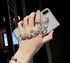 BONITEC Jesiya for iPhone Xs Max Case Clear Bracelet 3D Glitter Sparkle Bling Strap Luxury Shiny Crystal Rhinestone Diamond Silver Chain Protectiv...