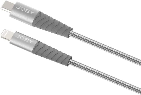 JOBY USB-C Lightning Cable, 2m Length, Space Gray, Compatible with iPhone, iPad and iPod, MFi Certified...