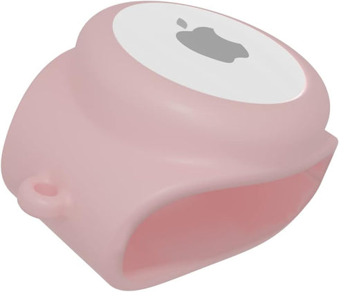 Silicone Band for AirTag and Tile Sticker (Pink)...