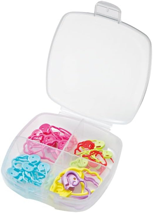 Clover 3033 Quick Locking Stitch Marker Set Multicolor, 3" Height x 3" Length x 1.2" Width...