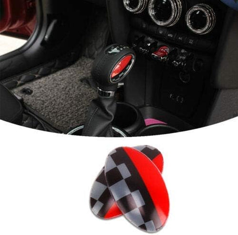 GTINTHEBOX JCW Style ABS Shift Knob Automatic Trans Trim Badge Covers for Mini Cooper/Cooper S Hardtop (F56), Hardtop 4-Door (F55), Convertible (F...