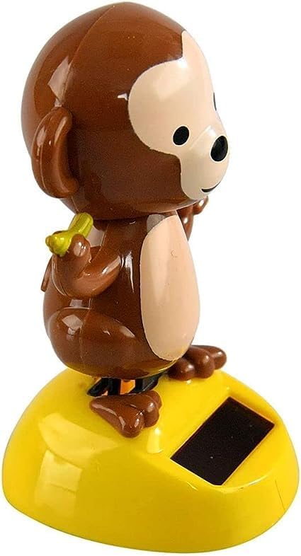 Cute Monkey Solar Power Dancing Monkey Figure for Car Dashboard Desktop Decor for Kids Teens Solar Power Kits Auto Parts...