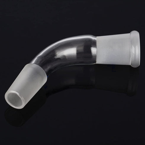 Glass 105 Degree Distillation Adapter, Borosilicate Glass Bent Adapter with 24/40 Joints for Laboratory Lab Supply...