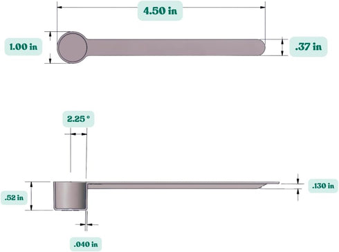 1 Teaspoon (1/3 Tablespoon | 5 mL) Long Handle Scoop for Measuring Coffee, Pet Food, Grains, Protein, Spices and Other Dry Goods (Pack of 10)...