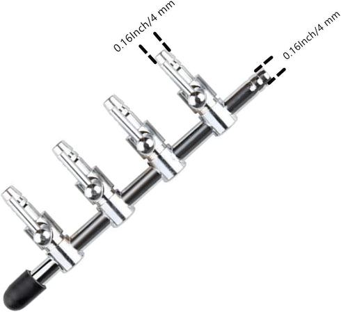 Aquarium Air Valve 4 Way Inline Manifold Air Flow Pump Tubing Splitter Lever Control Valve 4-Pack...