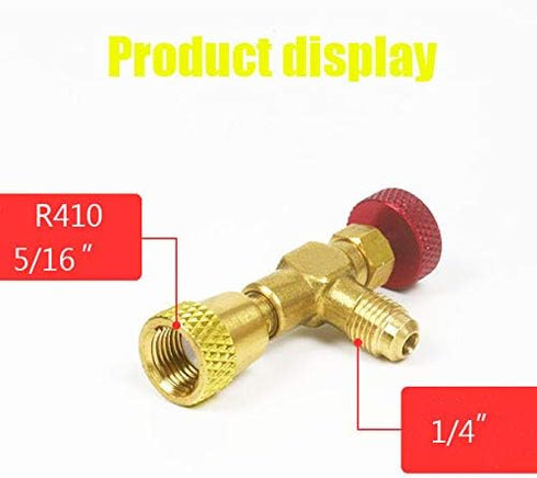 R410A Refrigerant Charging Valve 1/4'' - 5/16'' Copper Flow Control Valves,can Opener for Charging Hose...