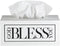 Creative Brands Faithworks - God Bless You Wooden Tissue Box Cover, Large, White...