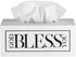 Creative Brands Faithworks - God Bless You Wooden Tissue Box Cover, Large, White...