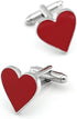 Wedding Cuff Links Romantic Red Heart Design Quality Brass Material Valentine Gift with Gift Box...