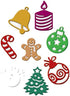 8pcs/Set Christmas Ornament Metal Die Cuts,Christmas Tree Bell Snowman Gingerbread Cutting Dies Cut Stencils DIY Embossing Decorative Paper Dies S...