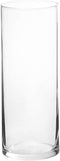 Floral Supply Online - 9" Tall x 3.5" Wide Cylinder Glass Vase and Flower Guide Booklet - for Weddings, Events, Decorating, Arrangements, Flowers,...
