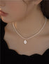 Natural Freshwater Pearl Choker Necklace for Women, 14K Gold Plated Pearl Necklaces Fashion Handmade Jewelry Gift...