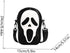 1 Pcs Ghost Face Shoulder Bag Lovely Ghost Face Purse Goth Purses And Handbags for Men And Women?Black, White?...