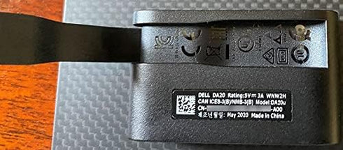 Dell DA20 USB Type-C to HDMI/USB Type-A 4K (60Hz) for XPS 15 9500/9510 XPS 17 9700/9710, XPS 13, Precision 5750, Laptops...