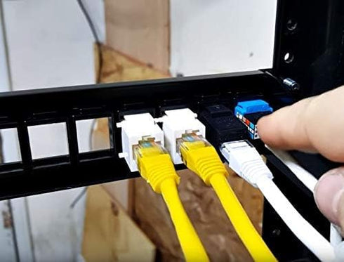 Cat5e Keystone Ethernet Wall Jack Punch Down UTP 45-Degree (Easier Termination Than 90-Degree), RJ45 Slim Profile Speed Termination Green 45° Angl...
