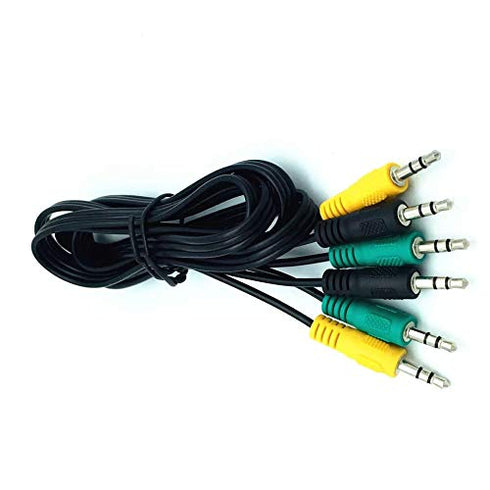 Replacement 3.5mm 1/8" TRS Stereo 3 to 3 Mini Jack Color Coded Audio Cable Compatible with Logitech 5.1 Channel Computer Speakers z-5500, z-5450, ...