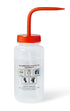 United Scientific™ UniSafe™ Wash Bottle for Acetone, 500mL - Labeled with Color Coded Chemical & Safety Information (4 Colors) - Wide Mouth, Self ...