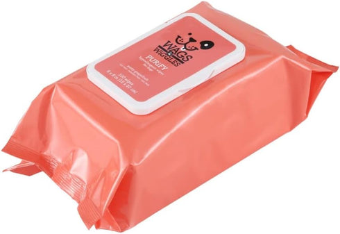Wags & Wiggles Purify Hypoallergenic Wipes for Dogs Gently Clean & Condition Your Dog's Coat Without A Bath Zesty Grapefruit Scent Your Dog Will L...