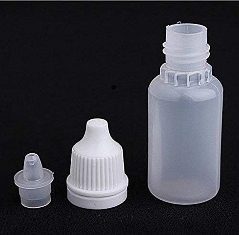 50PCS Empty Refillable Squeezable Plastic Dropper Bottle Eye Liquid Dropper Container Jar Vial Holder with Screw Caps and Plugs for Cosmetic Essen...