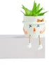 Smooth Glazed Ceramic Planter with Hanging Leg, Cute Cartoon Flower Plant Pots Drainage Hole Small Succulent Pots for Mini Flower Planters Cactus,...