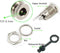 5.5 x 2.1 MM 10A DC Power Jack Cord Socket Threaded Female Mount Connector Adapter with Waterproof Cover Cap...