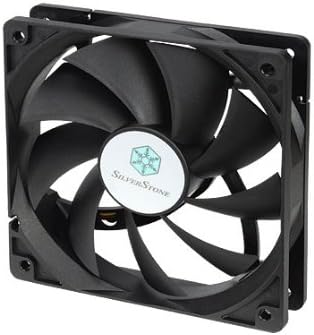 Silverstone Tek 120mm High Airflow and Less Noise with 9-Bladed Design Computer Case Fan Cooling, Clear FN121-P...