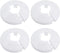 Wall Flange Cover Collars Plastic Radiator Pipe Collars, 4 Pieces, Wall Flange Cover for Water Pipe Drain Line Outer Diameter Flange Decoration (1...