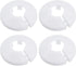 Wall Flange Cover Collars Plastic Radiator Pipe Collars, 4 Pieces, Wall Flange Cover for Water Pipe Drain Line Outer Diameter Flange Decoration (1...